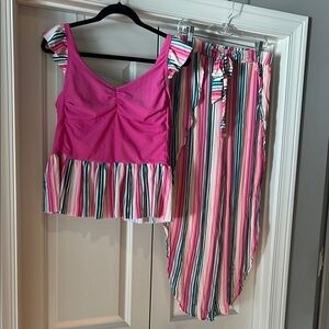 Matilda Jane Pink and Striped Swim Set